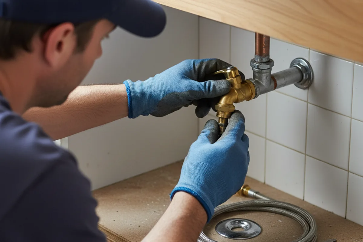Shutoff valve and fitting work during Emergency Plumbing in South Lyme